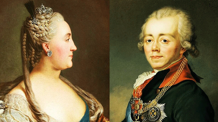 Екатерина II и Павел I
